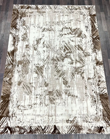 Ковер турецкий V135A Bojnord (PP Heatset Высокоплотный, коричневый, кремовый)