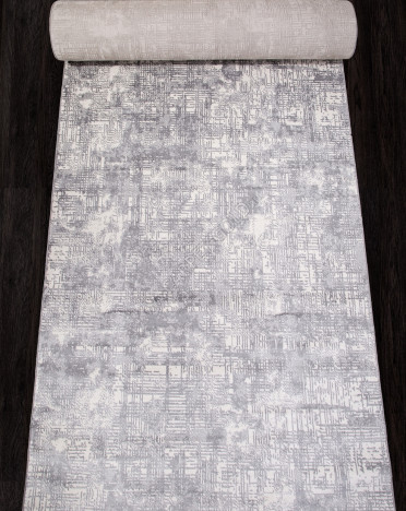 Ковер российский F050 Меринос (Фризе, серый, кремовый)