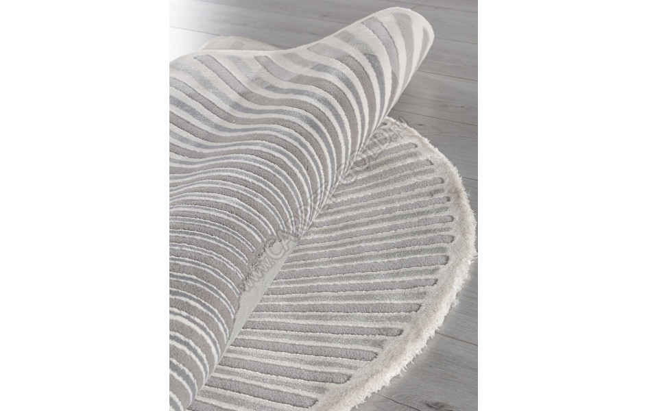 Ковер 00837G - GREY / GREY - Круг - коллекция SAFIR